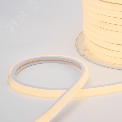 Неон гибкий LED SMD, форма – D, 16х16 мм, теплый белый, 144 LED/м, 50 м