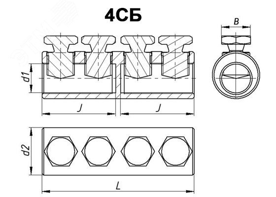 Соединитель болтовой 4СБ-3-005 (150-240)