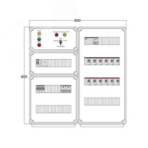 Щит управления электрообогревом DEVIBOX HR 12x2800 D316 (в комплекте с терморегулятором и датчиком температуры)