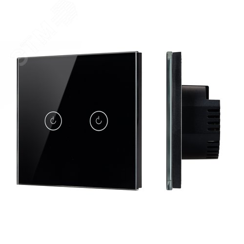 Выключатель сенсорный SWT-OMALI-S02-ZB-BK 250V, 10A, Zigbee Стекло