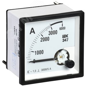 Амперметр 3000/5А 72х72 AC через трансформатор Э47
