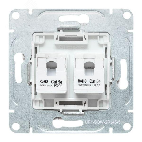Эпика Механизм розетки RJ45 - 2шт (cat5) белый EKF