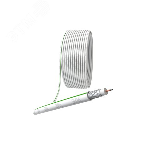 Кабель коаксиальный SAT 703 B 75 Ом CCS,  оплётка Al 75% PVC белый 10м ЭРА SIMPLE SL-B-75-PVC10
