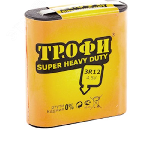 Батарейка Трофи 3R12-1S SUPER HEAVY DUTY Zinc (10/100/4800)
