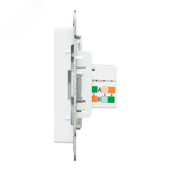 Эпика Механизм розетки RJ45 - 2шт (cat5) белый EKF
