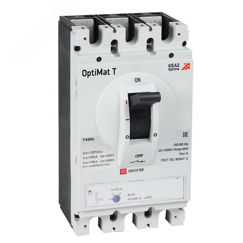 Выключатель автоматический OptiMat T400S TM 315A 3P