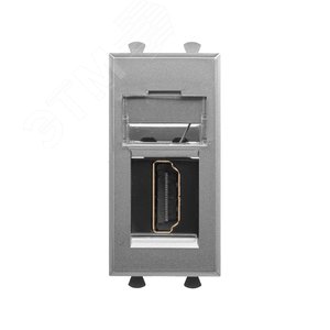 Avanti HDMI розетка модульная, тип А-А, , Закаленная сталь, 1 модуль