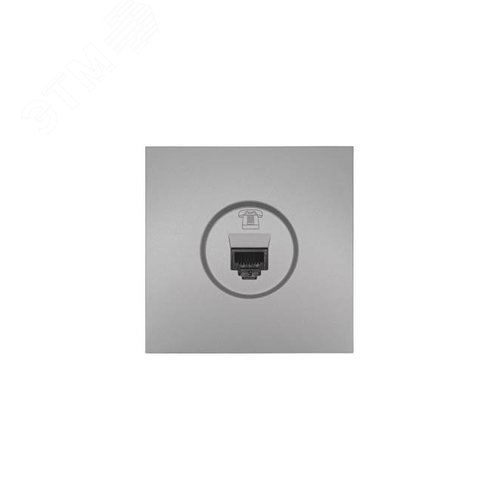 ZIMA Розетка телефонная евро серый матовый Lezard 704-7488-137