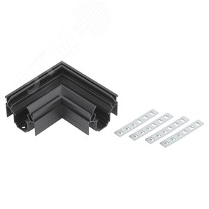 Коннектор TRM-PC20-CC-B угловой для магнитного трекового шинопровода NOVA для натяжных потолков TRM-PC20 черный