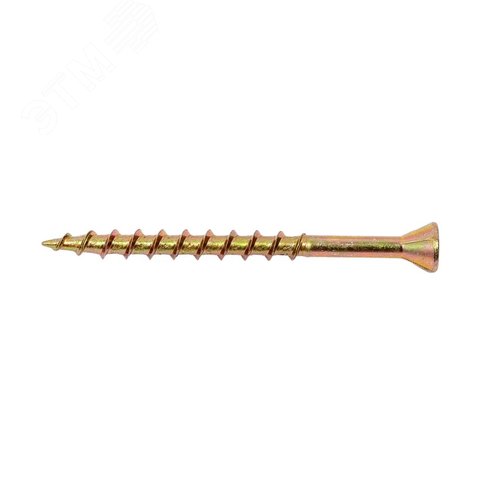 Саморез по дереву HOBAU 4.2x55 финишный потайная голова желтопассивированный (35 шт.)