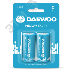Элемент питания LR14 DAEWOO солевая Heavy Duty блистер, 2 шт.