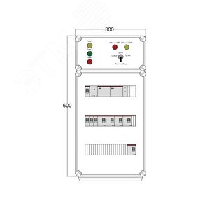 Щит управления электрообогревом HS 5x2700 D330 (в комплекте с терморегулятором и датчиком температуры)