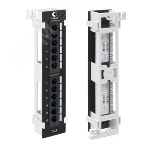Патч-панель настенная, 12 портов RJ-45, категория 6, с подставкой, Du