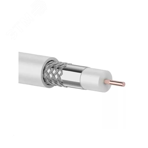 Кабель коаксиальный RG-6U, 75 Ом, CCS/Al/Al, 48%, IN, белый, 20 м