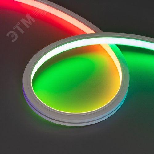 Лента герметичная SPI MOONLIGHT-TOP-B84-13x12мм 24V RGB-PX7 18 W/m, IP67, 5м, wire x2 силикон