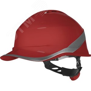 Каска защитная DIAMOND VI WIND из ABC с вентиляцией красного цвета