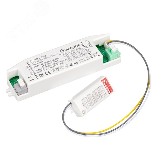 Блок питания SPV-42380-SDE-PFC (19W, 28-42V, 380mA, 5.8GHz) (IP20 Пластик, 5 лет)