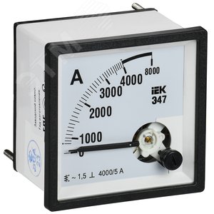 Амперметр Э47 4000/5А класс точности 1,5 72х72 мм