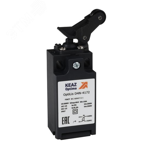 Выключатель концевой OptiLiS D4N-4172 роликовый рычаг вертикальное перемещение