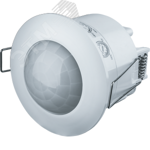Датчик движения ИК встраиваемый 1200w 360 градусов 6м IP33 белый