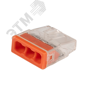 Клеммы монтажные PTC-3P 2273-243 450V 32A 0,14-4.0mm2 , 3 отверстия,  прозрачные, с пастой,  100 шт.