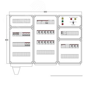 Щит управления электрообогревом DEVIBOX HR 15x4400 D316 (в комплекте с терморегулятором и датчиком температуры)