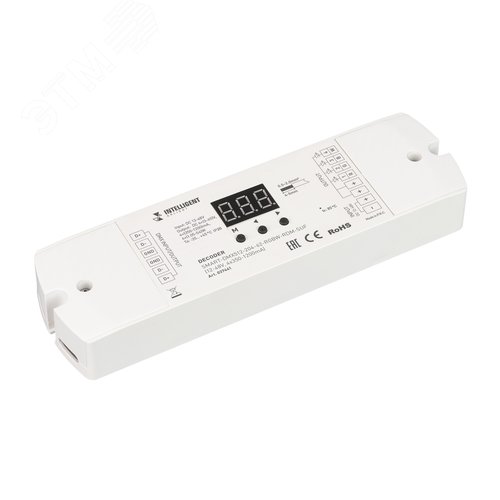 Декодер SMART-DMX512-204-62-RGBW-RDM-SUF 12-48 V, 4x350-1200 mA IARL, IP20, пластик, 5 лет