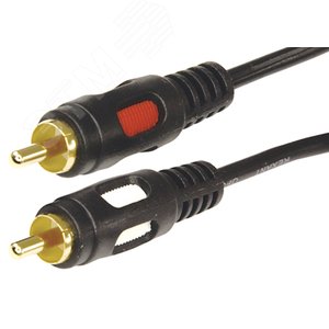 Шнур 2 RCA - 2 RCA, 1.5 м., черный GOLD