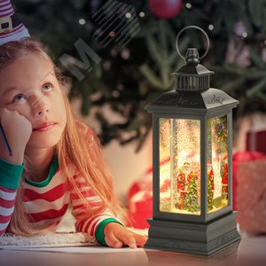 Светильник декоративный новогодний Дед Мороз, теплый белый LED, h 27,5 см, 3*АА, таймер 6 ч, IP20