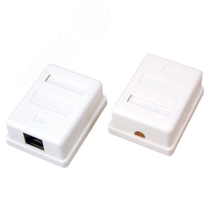 Розетка сетевая LAN. на стену. (1 гнездо 8Р8С (Rj-45). 5e кат),