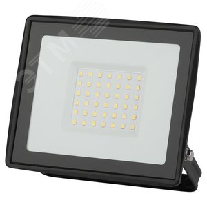 Прожектор светодиодный ДО-50Вт 4000К 4000Лм IP65 черный 50w нейтральный 200-240В LPR-023-0-40K-050