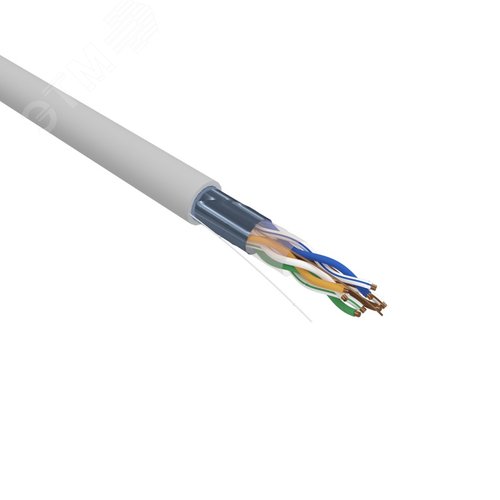 Витая пара F/UTP CAT 5e PVC 4х2х0.52 мм 24AWG INDOOR SOLID серый 305м PRO