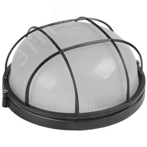 Светильник НПП1302 черный/круг с реш.60Вт IP54 IEK