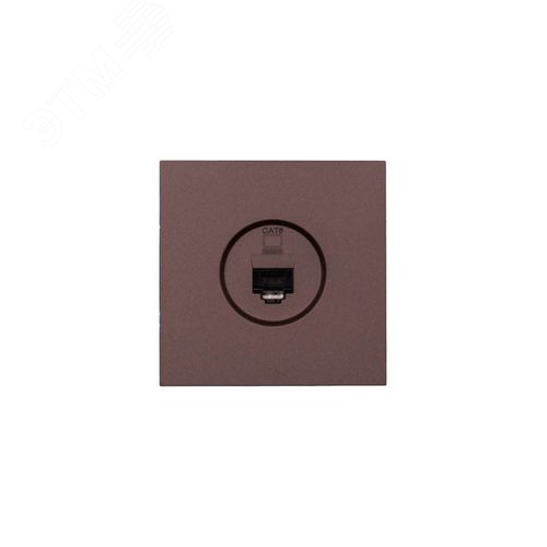ZIMA Розетка компьютерная Cat 6, механизм, шоколад Lezard 704-7388-140