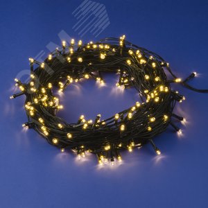 Гирлянда светодиодная, 30 м 300 светодиодов ULD-S3000-300/DGA WARM WHITE IP20 Теплый белый свет зеленый провод