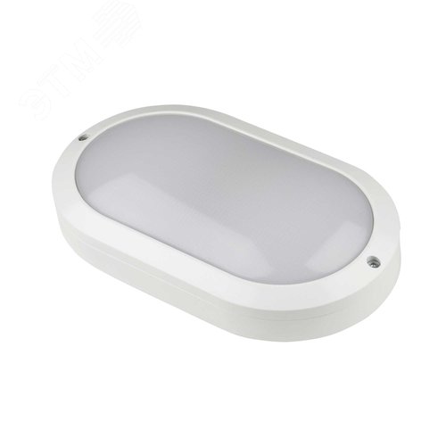 Светильник светодиодный влагозащищенный ULW-K14A 20W-5000K IP65 WHITE овал белый свет 5000K 2400 Лм 220X135 мм белый корпус