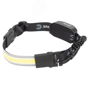 Фонарь налобный светодиодный 5Вт 350Лм IP40 SMD+COB 3 режима аккумуляторный GA-807 Кибер miscro USB