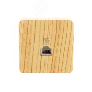 VIOLA Розетка телефонная евро белёный дуб (12шт/144шт)