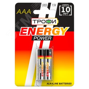 Батарейка Трофи LR03-2BL ENERGY POWER Alkaline (40/480/23040)