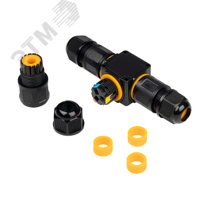 Коннектор кабельный PCC-T3-F 3x2.5 24A IP68
