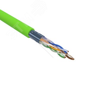 Витая пара F/UTP CAT 6 нг(А)-LSLTx 4х2х0.57мм 23AWG INDOOR SOLID зеленый 305м