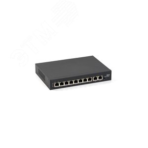 Коммутатор неуправляемый 10 портов RJ4510 100 Мб/с PoE 120Вт