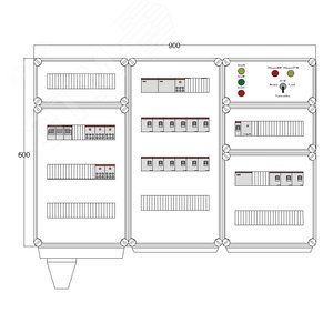 Щит управления электрообогревом DEVIBOX HR 15x4400 D330 (в комплекте с терморегулятором и датчиком температуры)
