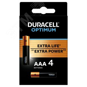 Элемент питания ААА алкалиновые 1,5v 4 шт. LR03-4BL 5014062 Optimum