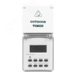 Розетка с таймером (недельная) электронная IP44 16А 3500W