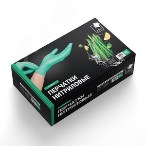 Перчатки нитриловые стандарт (7.6 гр) мятные XL, 100 шт