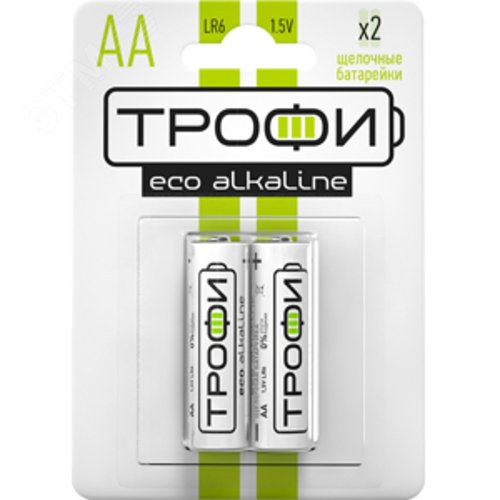 Батарейка Трофи LR6-2BL ENERGY Alkaline (20/360/8640)