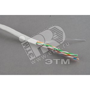 Витая пара U/UTP кат 5e 4 пары 24 AWG серый PVC 305м