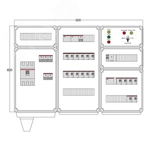 Щит управления электрообогревом DEVIBOX HR 18x4400 D330 (в комплекте с терморегулятором и датчиком температуры)