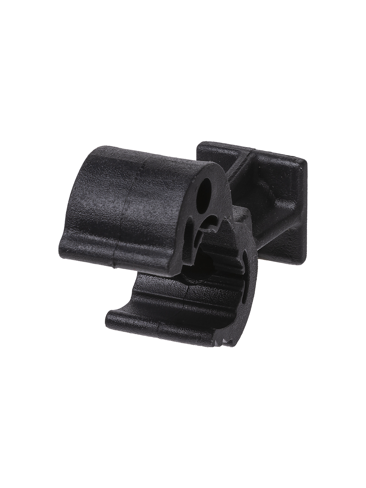 Держатель для гориз. и верт. поверхностей, полимерный фиксатор с защелкой для прута Ø8-10 мм, высота 25 мм, гор. цинк. (упак. 1 шт.) TDM